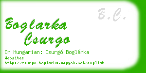 boglarka csurgo business card