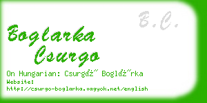 boglarka csurgo business card